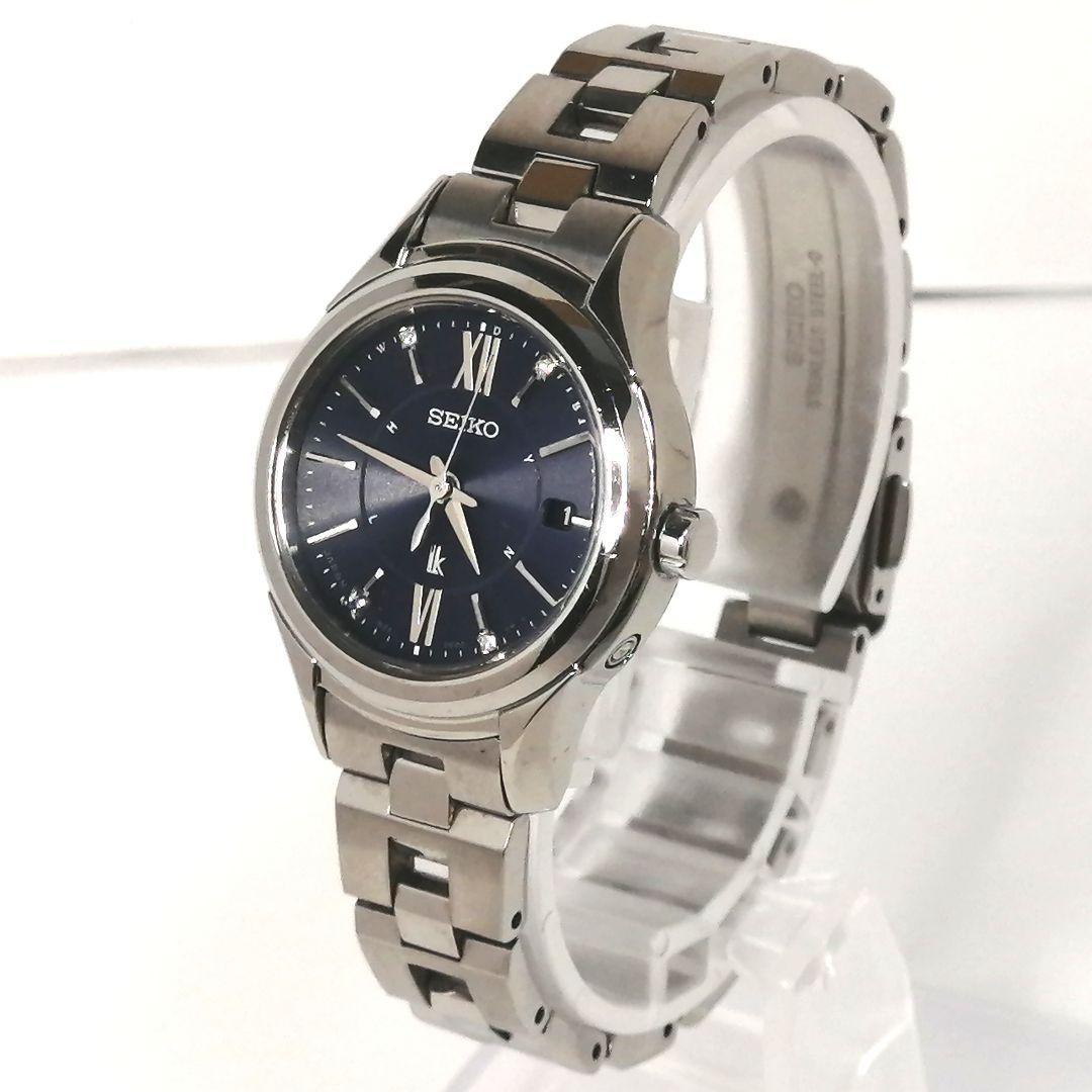 稼働✨ SEIKO　ルキア　時計　4P ダイヤ　サファイヤガラス　デイト　限定