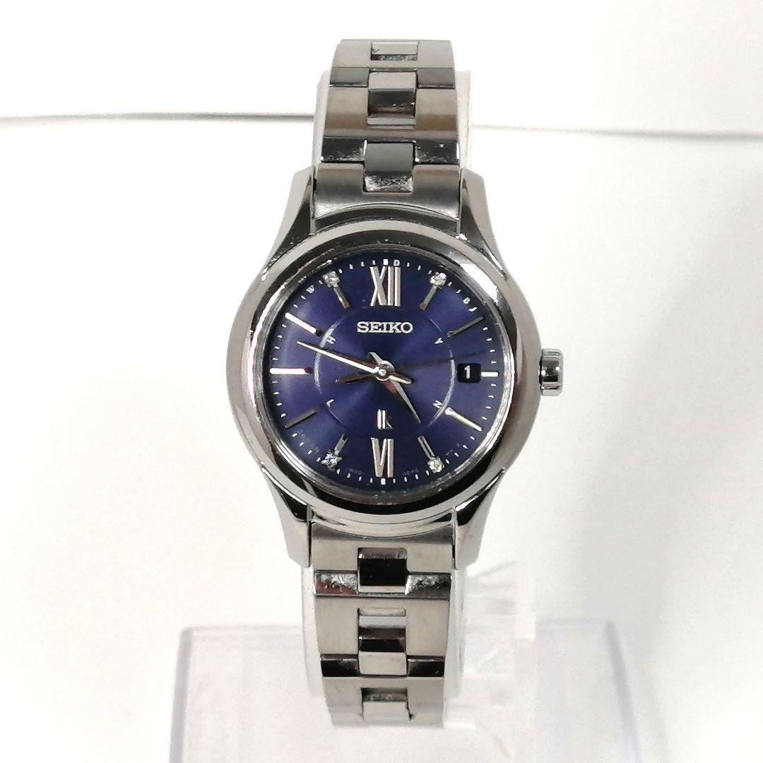 稼働✨ SEIKO　ルキア　時計　4P ダイヤ　サファイヤガラス　デイト　限定