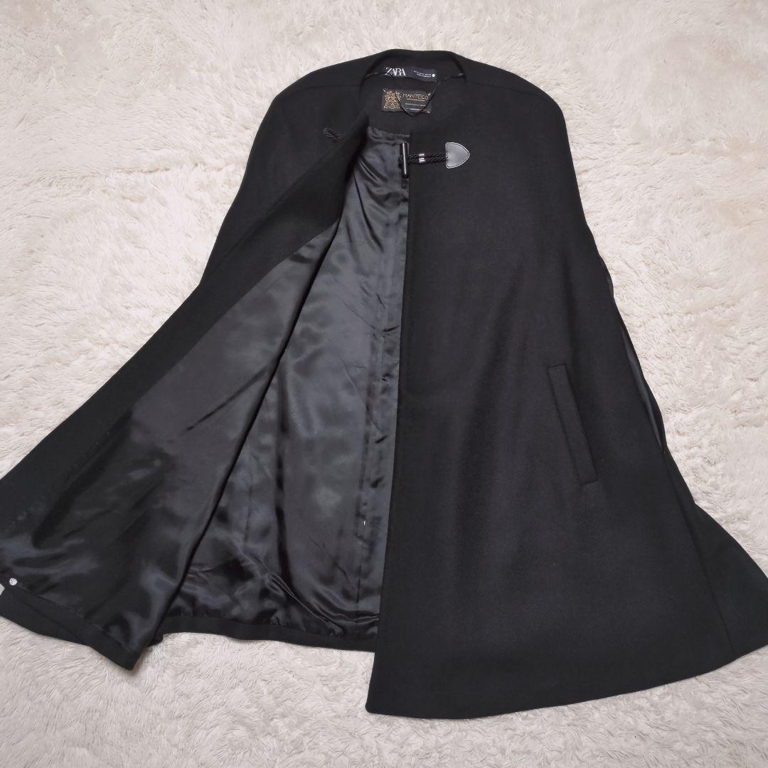 ほぼ未使用！ZARA×MANTECO ポンチョコート ケープ M ブラック