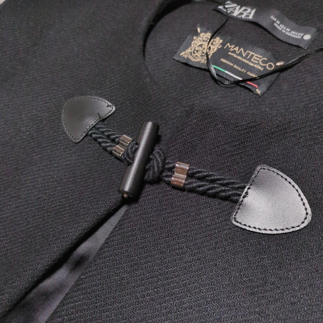 ほぼ未使用！ZARA×MANTECO ポンチョコート ケープ M ブラック