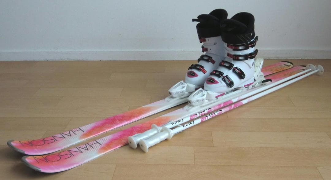 ■■送料無料■HANSON■女性用スキーセット■155/25.5■WAX済■■