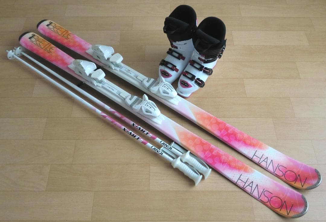 ■■送料無料■HANSON■女性用スキーセット■155/25.5■WAX済■■