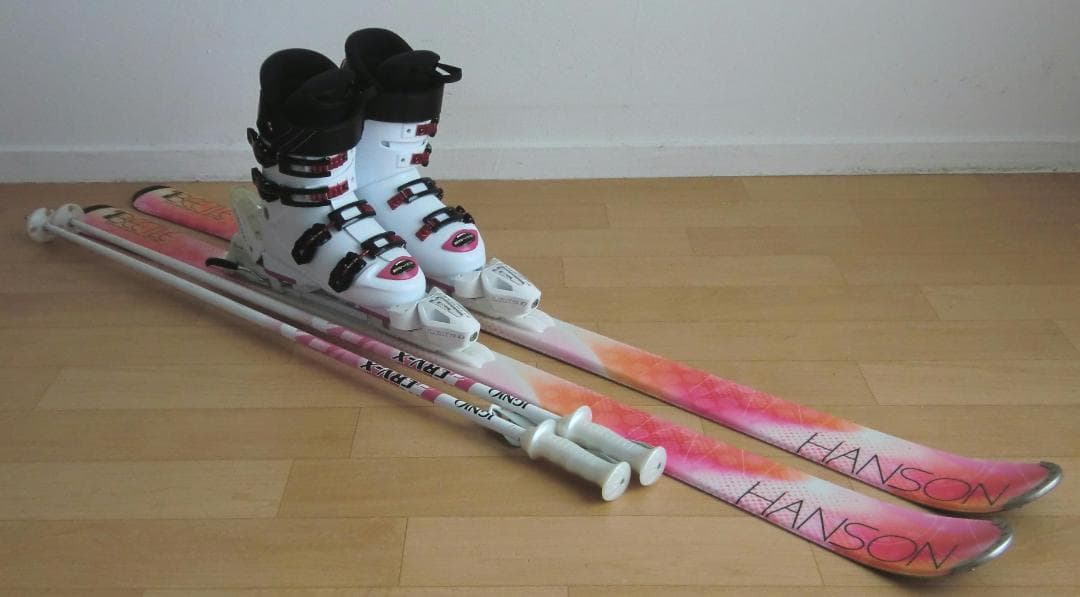 ■■送料無料■HANSON■女性用スキーセット■155/25.5■WAX済■■