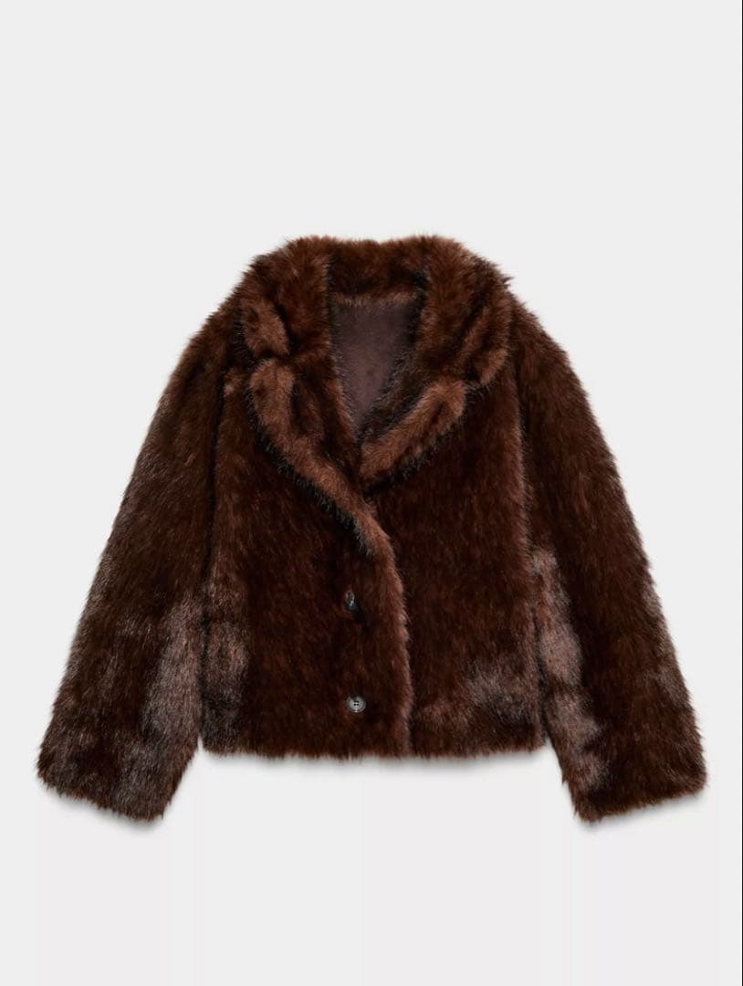 ZARAザラ リバーシブルダブルフェイス フェイクファージャケット 新品、未使用