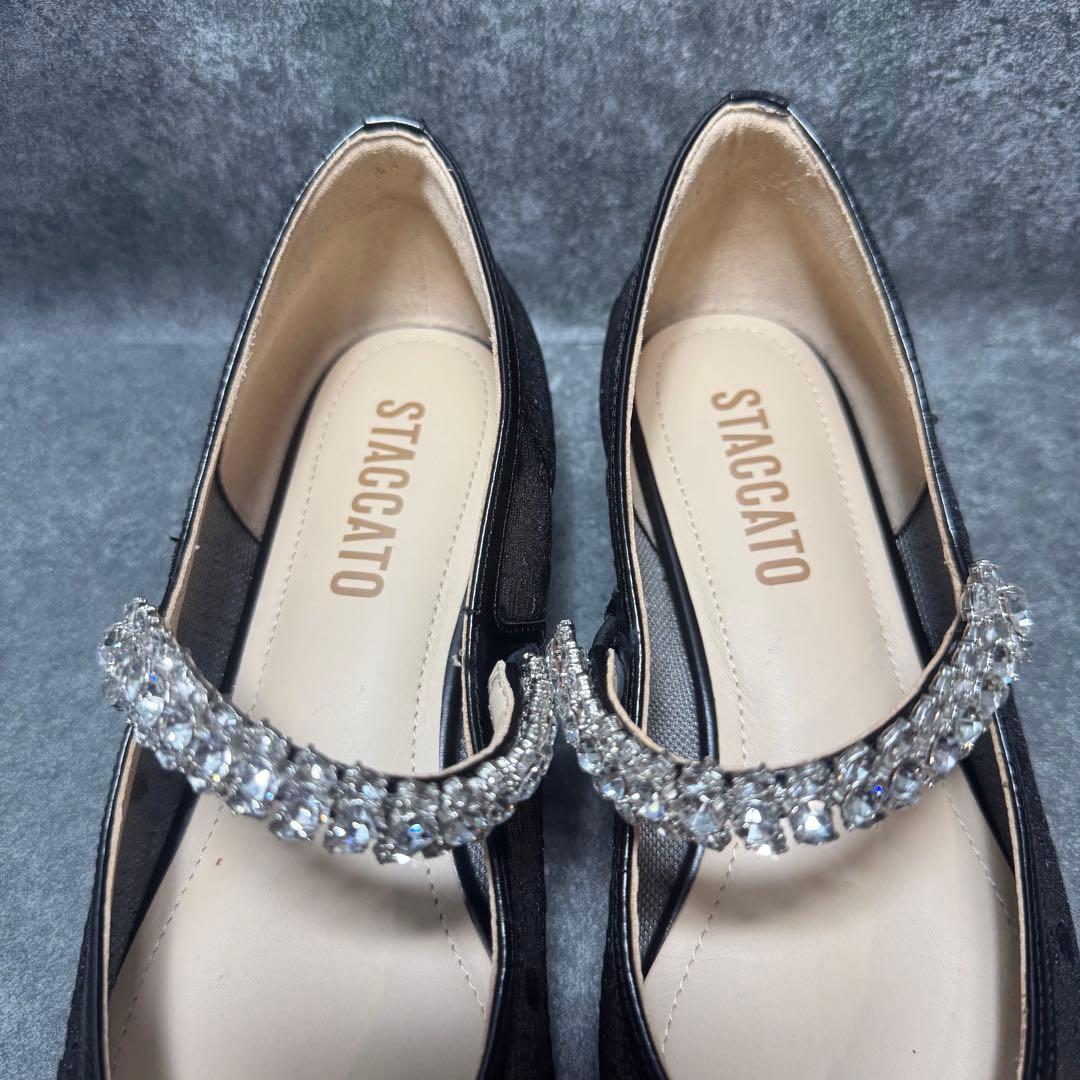 新品 STACCATO ドットヌーディー メリージェーン定価22500 23.5