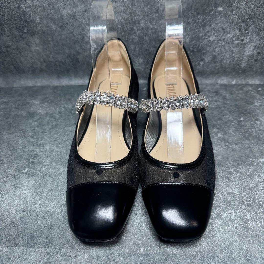 新品 STACCATO ドットヌーディー メリージェーン定価22500 23.5