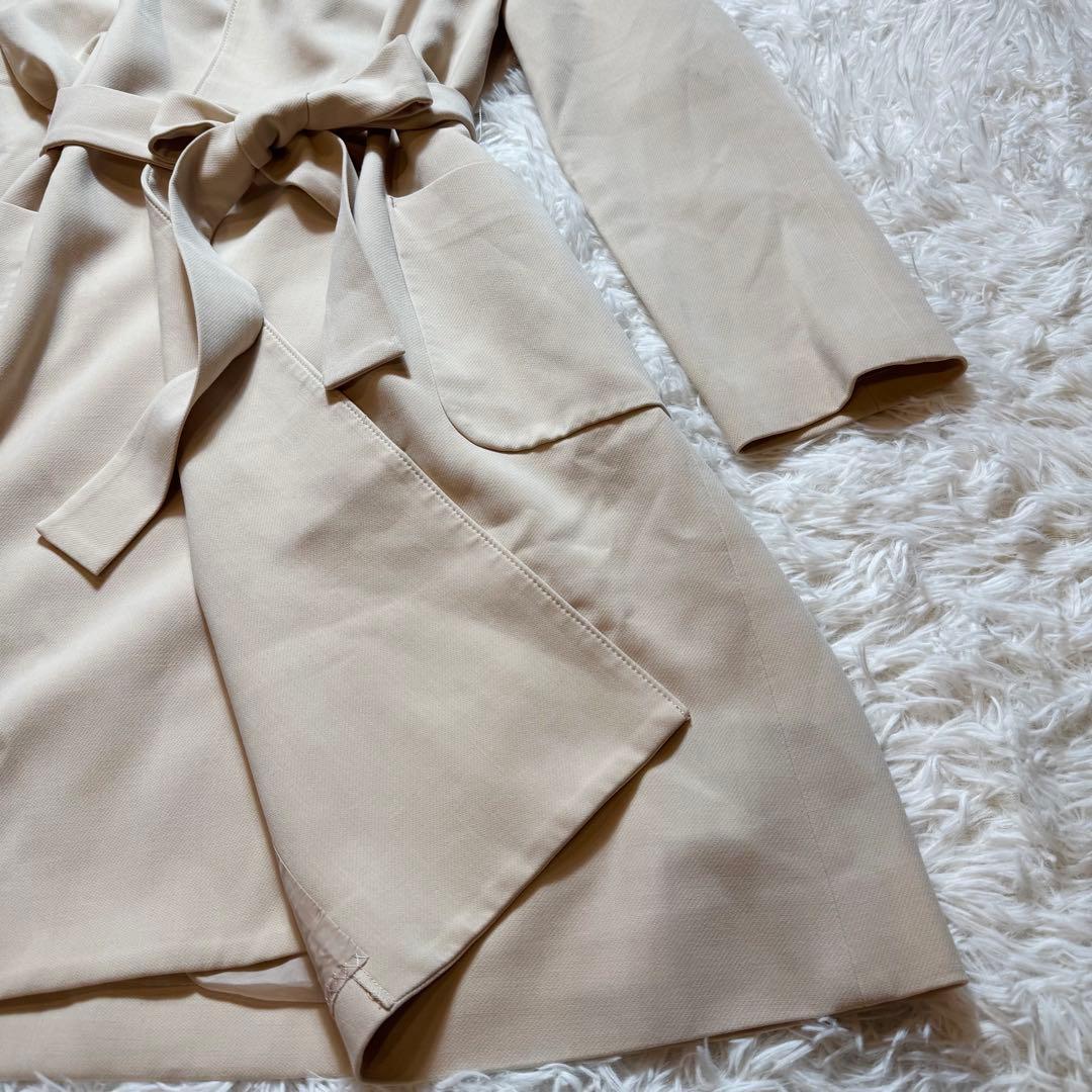 ねこじゃらし様美品 アナイ ダブルクロスフードコート ウエストリボン ガウン