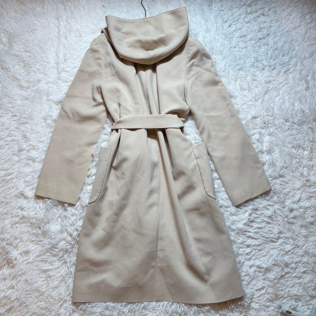 ねこじゃらし様美品 アナイ ダブルクロスフードコート ウエストリボン ガウン