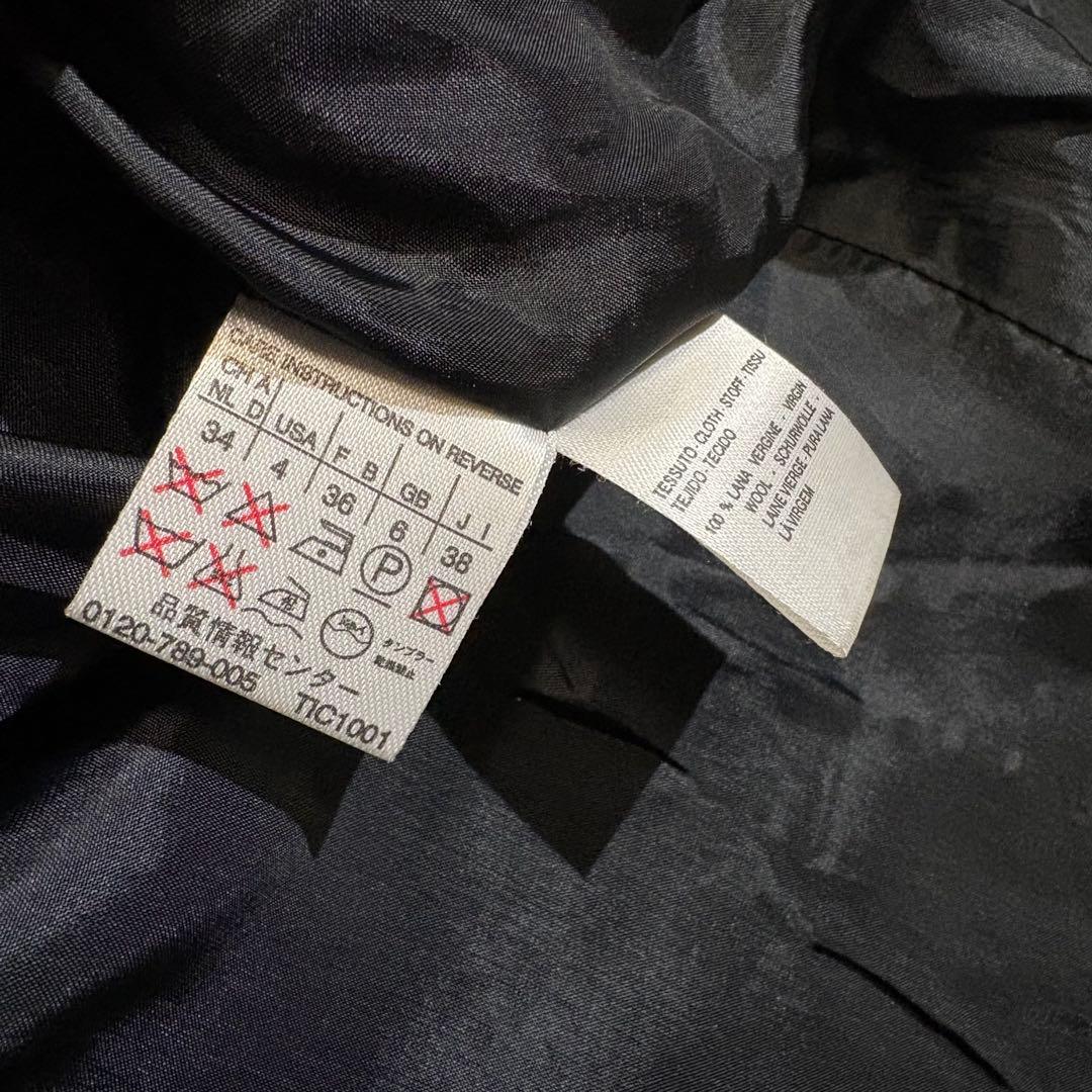 《美品》MaxMara 最高級白タグ ウール テーラードジャケット 黒 38