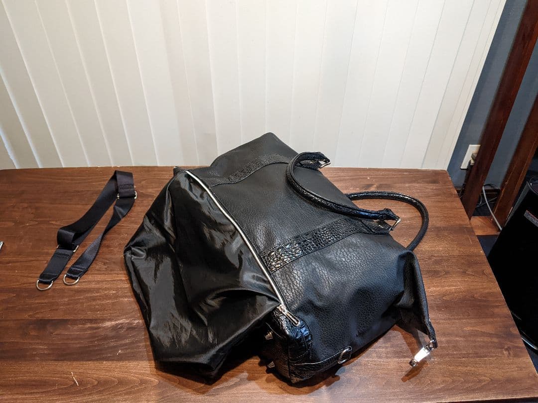 ブラック&ホワイト　ゴルフ　2way　トートバッグ　ショルダーバッグ　靴入れ