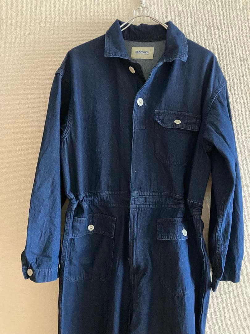 BEAMS BOY デニムミリタリーオールインワン