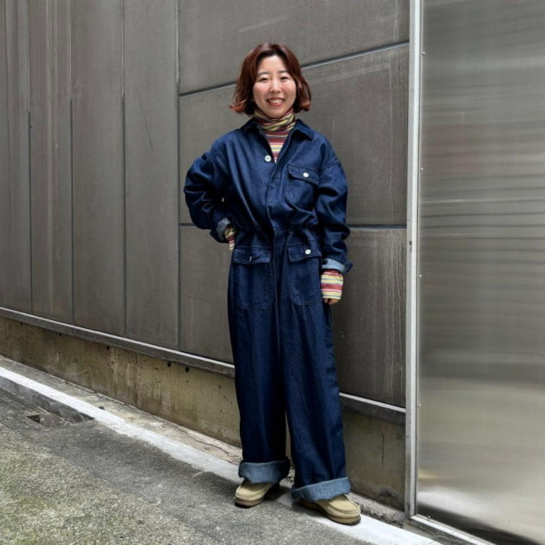 BEAMS BOY デニムミリタリーオールインワン