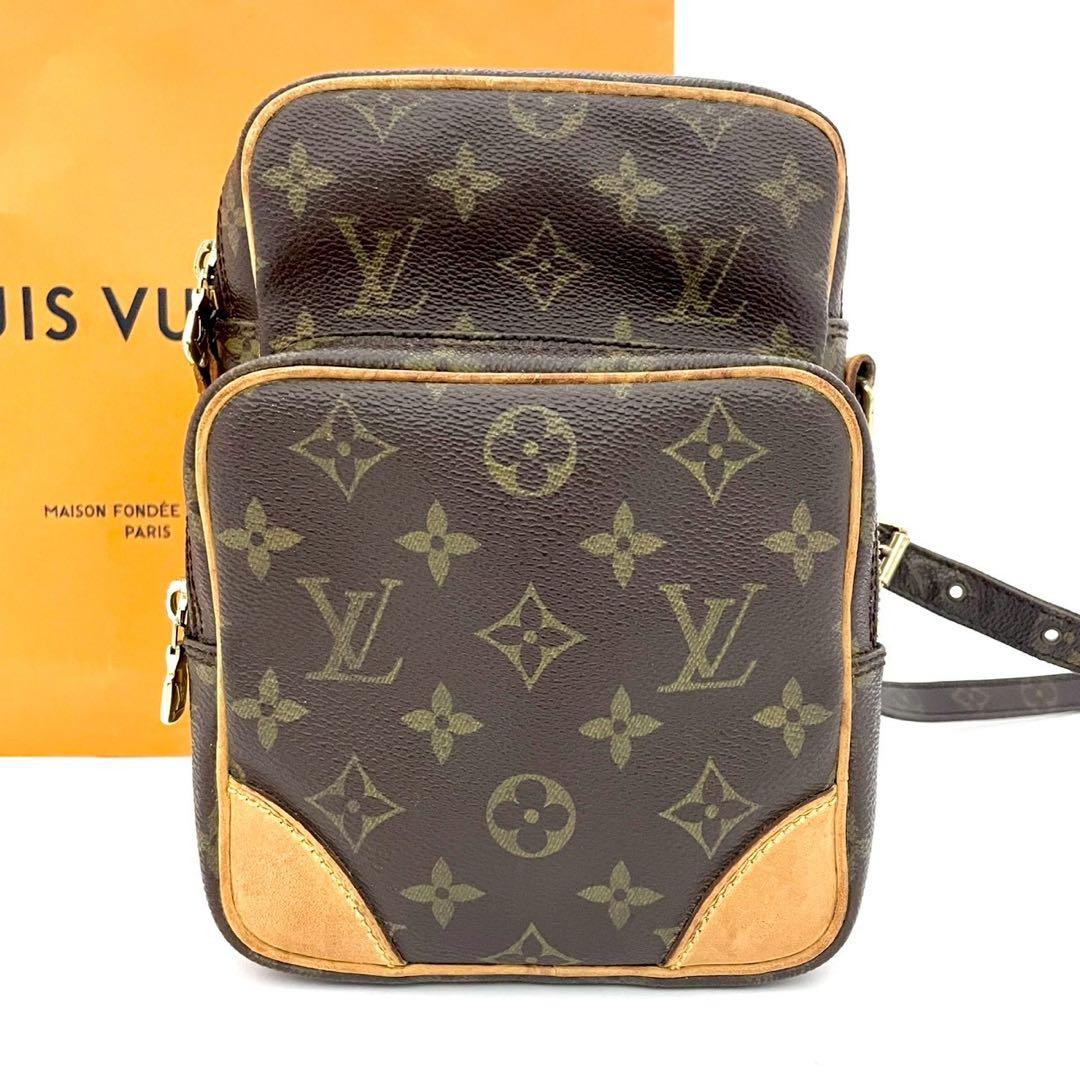 ルイヴィトン　アマゾン　ショルダーバック　ヌメ革　モノグラム