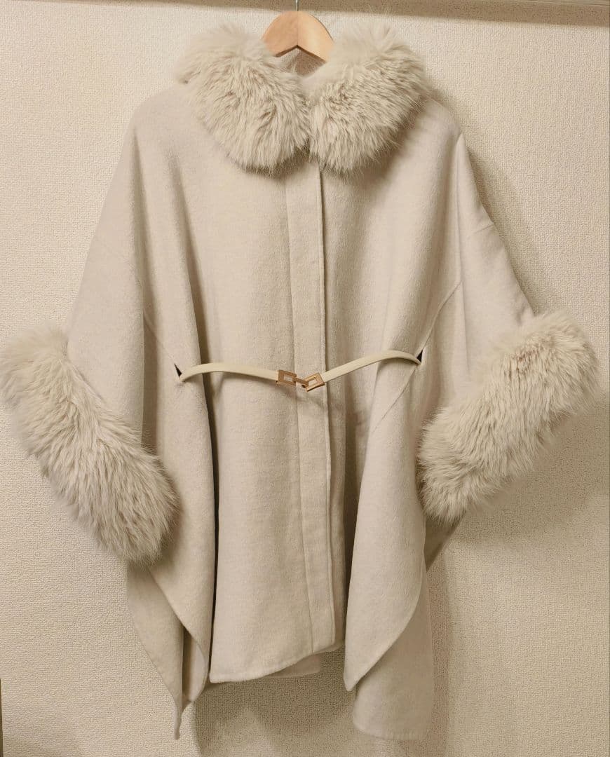 SNIDEL / スナイデル ファー付きミドルケープコート