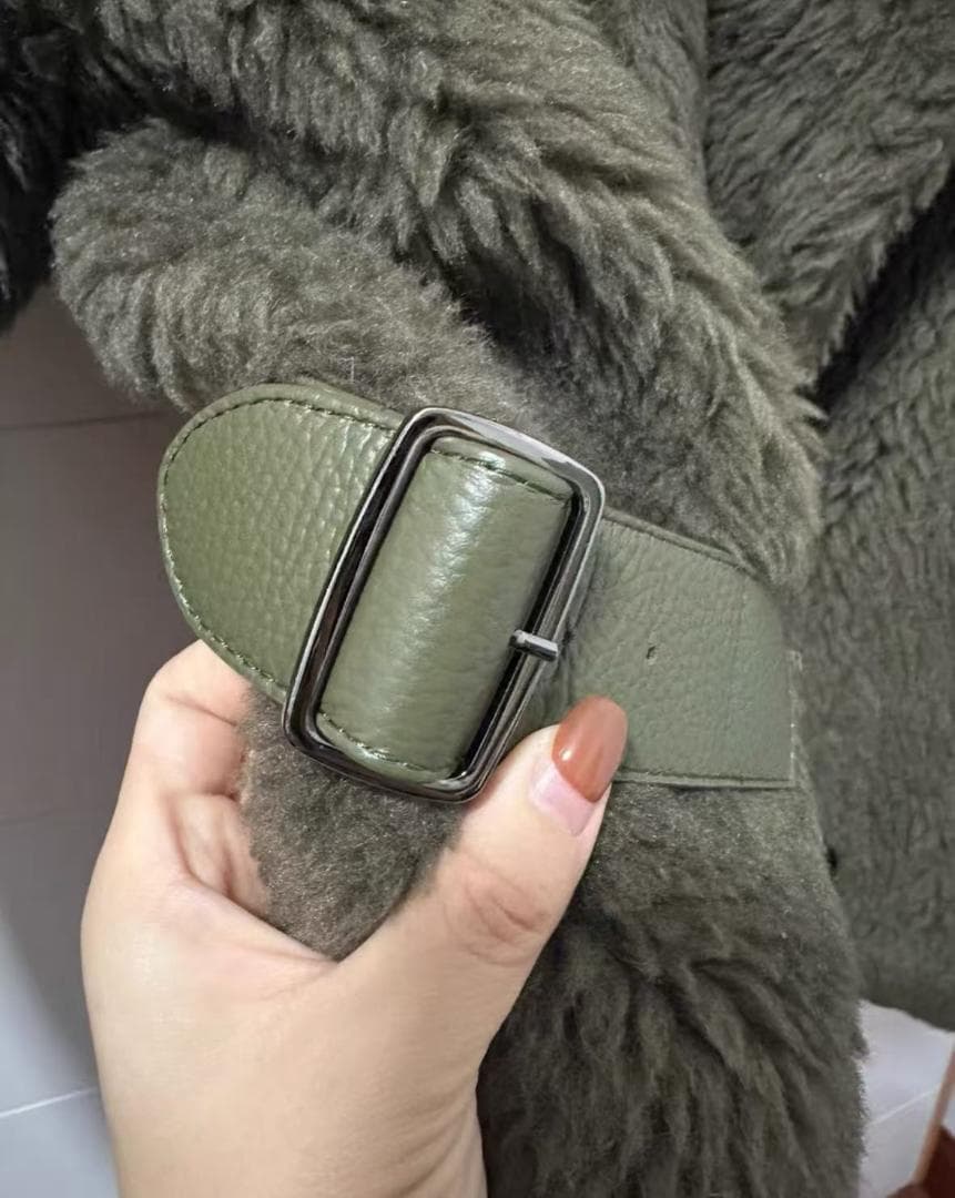 MaxMara オリーブグリーン ファーコート 36サイズ