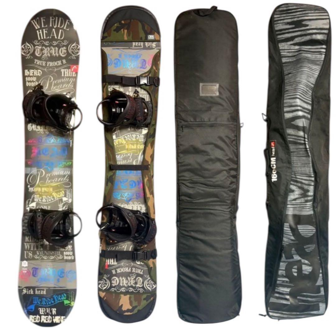 head スノーボード 160CM ブラック　背負えるバック付き　ベッド　dbs