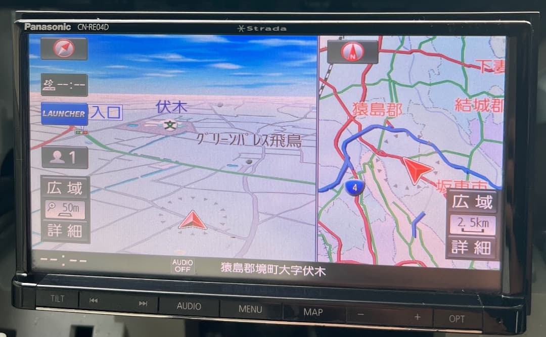 パナソニック CN-RE04D ナビゲーション フルセグ。地図データ2017年。
