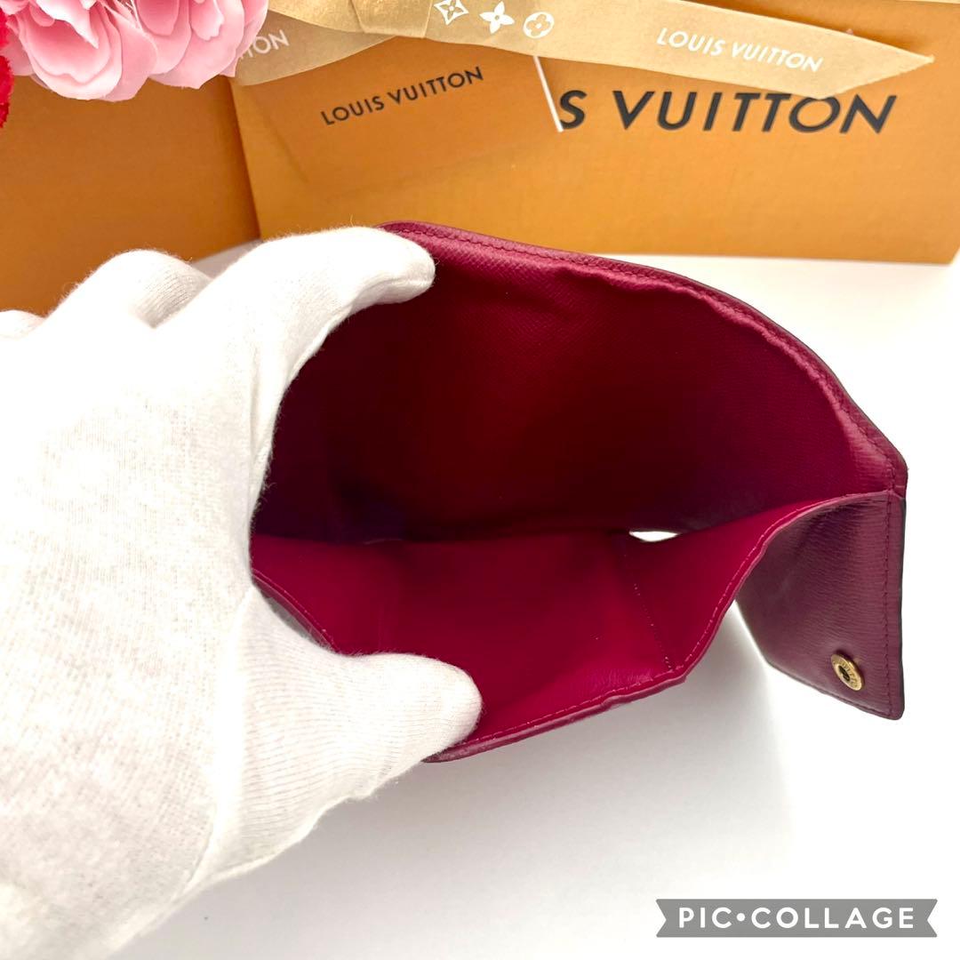 ルイヴィトン ポルトフォイユ ヴィクトリーヌ フューシャ　三つ折り財布