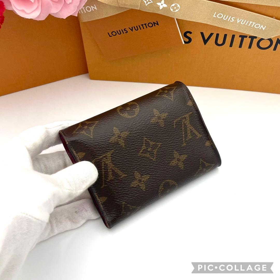 ルイヴィトン ポルトフォイユ ヴィクトリーヌ フューシャ　三つ折り財布