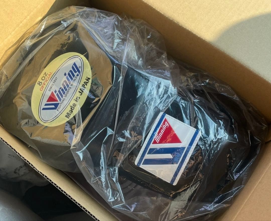 Winning ウイニング ボクシンググローブ 8oz 黒 MS-200