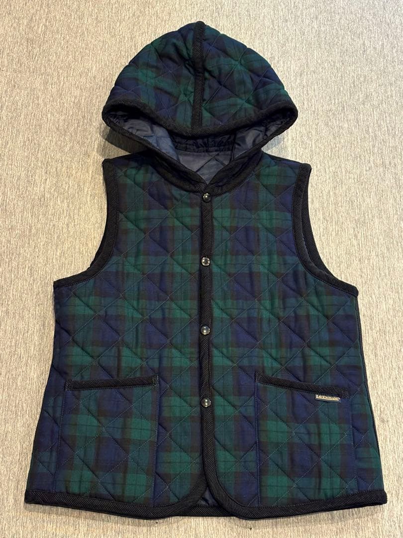 ⚫︎お値下げ美品⭐︎ラベンハム38キルティングベストリバーシブルネイビーチェック