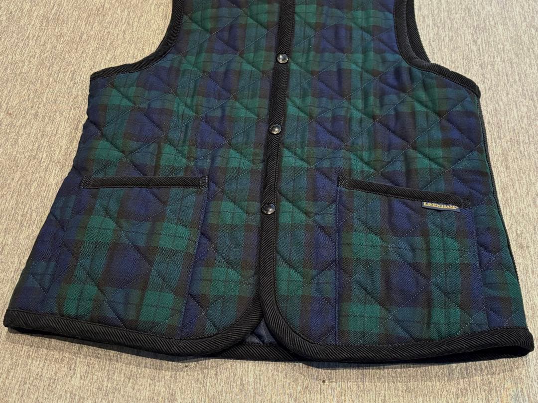 ⚫︎お値下げ美品⭐︎ラベンハム38キルティングベストリバーシブルネイビーチェック