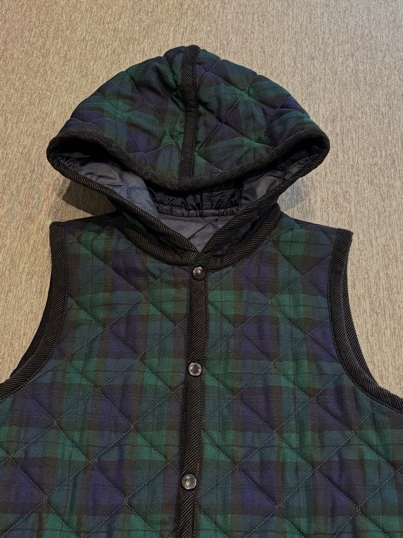 ⚫︎お値下げ美品⭐︎ラベンハム38キルティングベストリバーシブルネイビーチェック