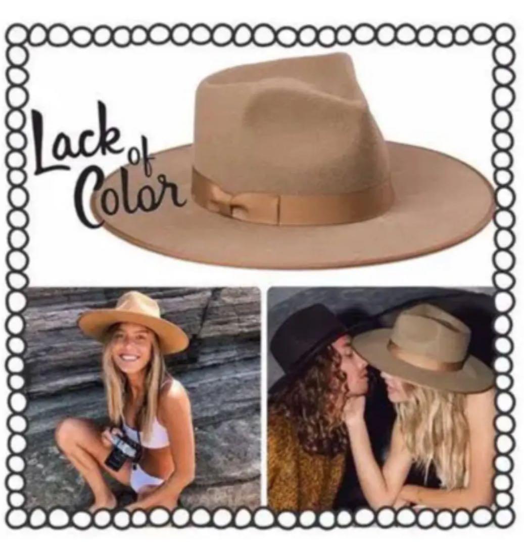 ラックオブカラー　つば広ハット　帽子
