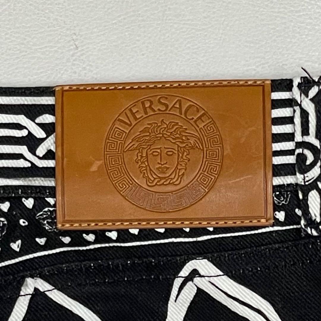 美品 VERSACE ヴェルサーチ メデューサ 総柄 パンツ メンズ