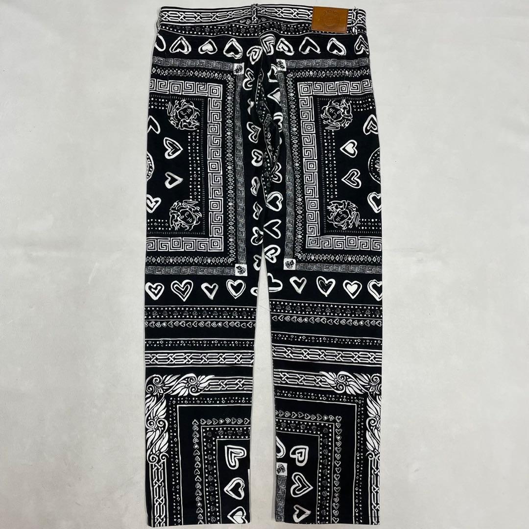 美品 VERSACE ヴェルサーチ メデューサ 総柄 パンツ メンズ