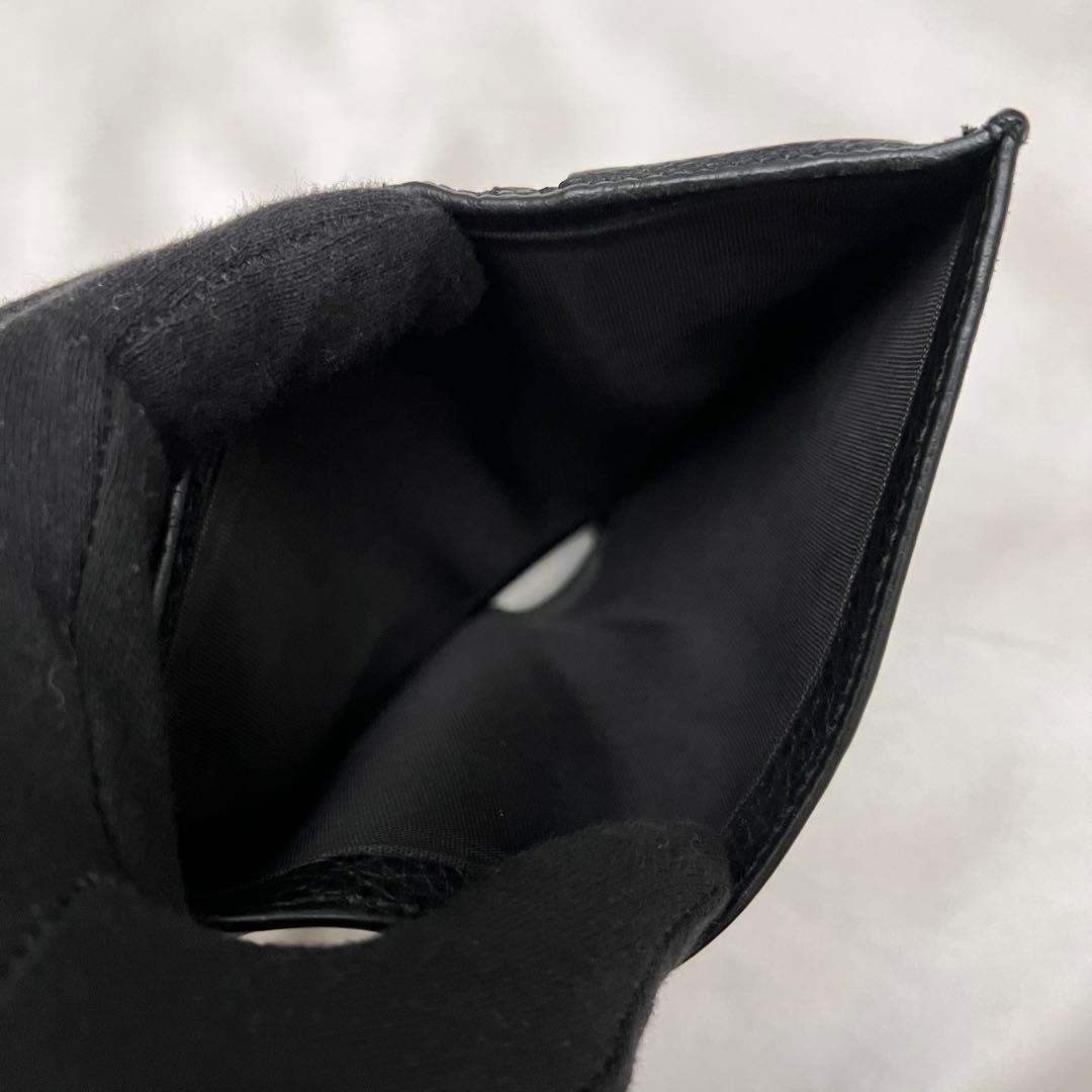 ◇箱・袋付き美品◇グッチ　GGマーモント　456126　二つ折り財布　ブラック