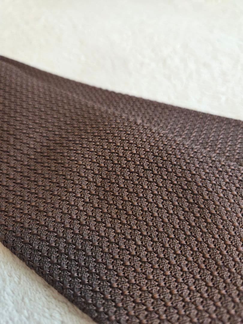 Drake's グレナディンシルクタイ ブラウン