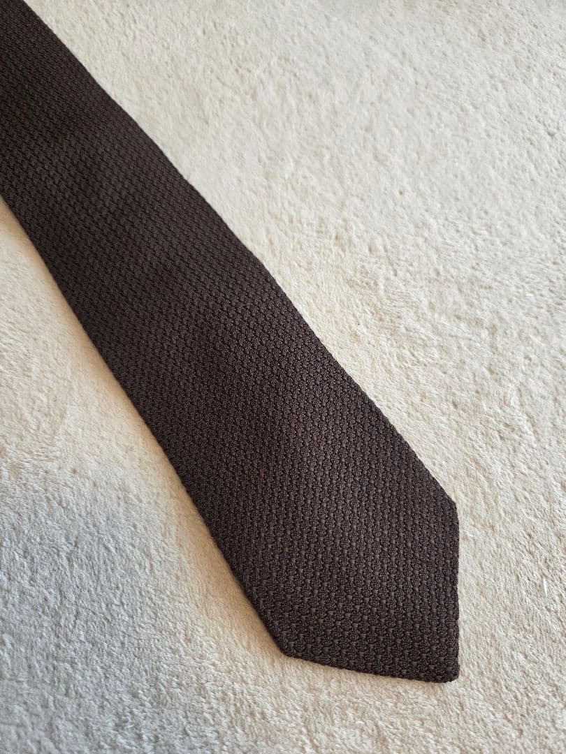 Drake's グレナディンシルクタイ ブラウン