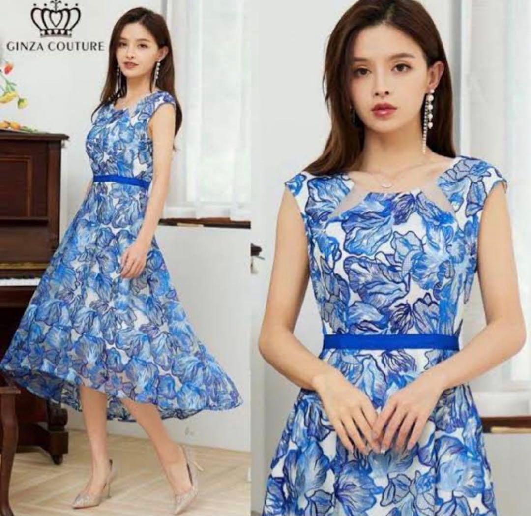 銀座クチュール　エルケイ／刺繍デザイン　アシメトリードレス