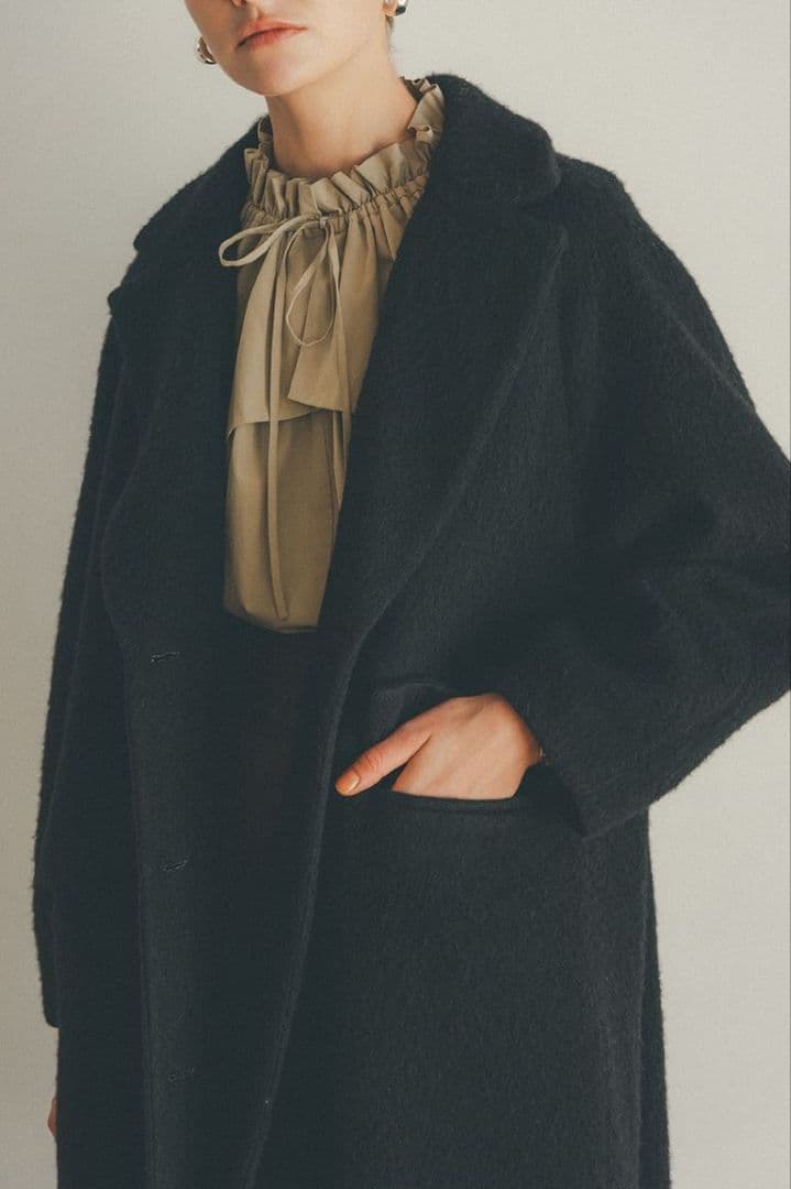 DOUBLE WOOL LONG COAT　CLANE