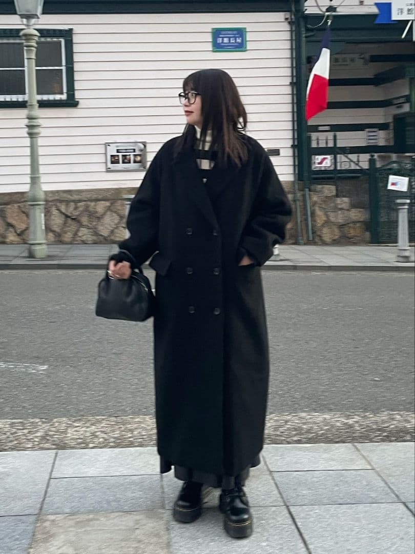DOUBLE WOOL LONG COAT　CLANE