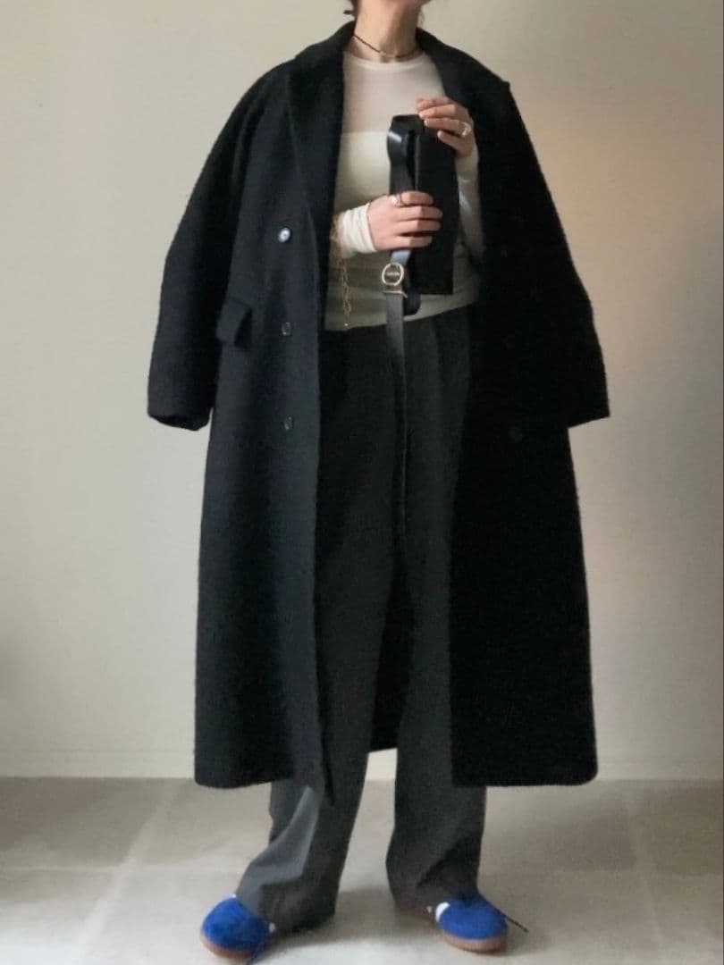 DOUBLE WOOL LONG COAT　CLANE