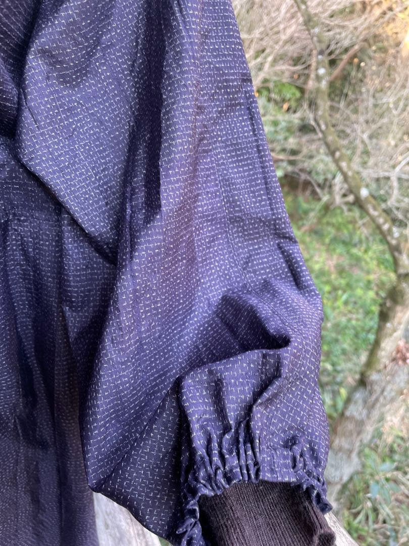 藍絣　正絹　ワンピース