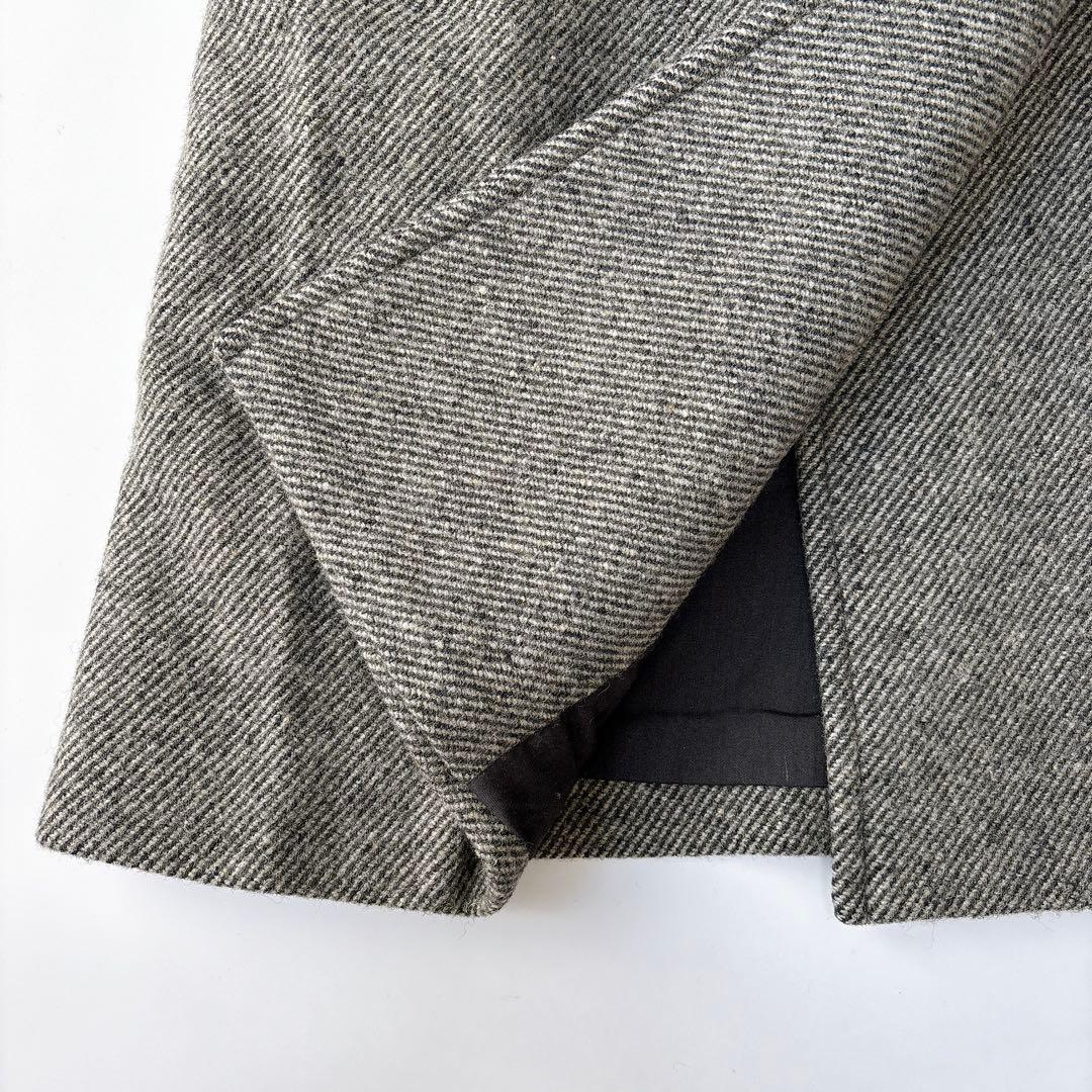 美品⁑マーガレットハウエル　ソフトツイード ダブルブレストチェスターコート　0