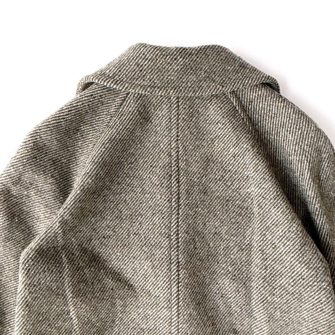 美品⁑マーガレットハウエル　ソフトツイード ダブルブレストチェスターコート　0