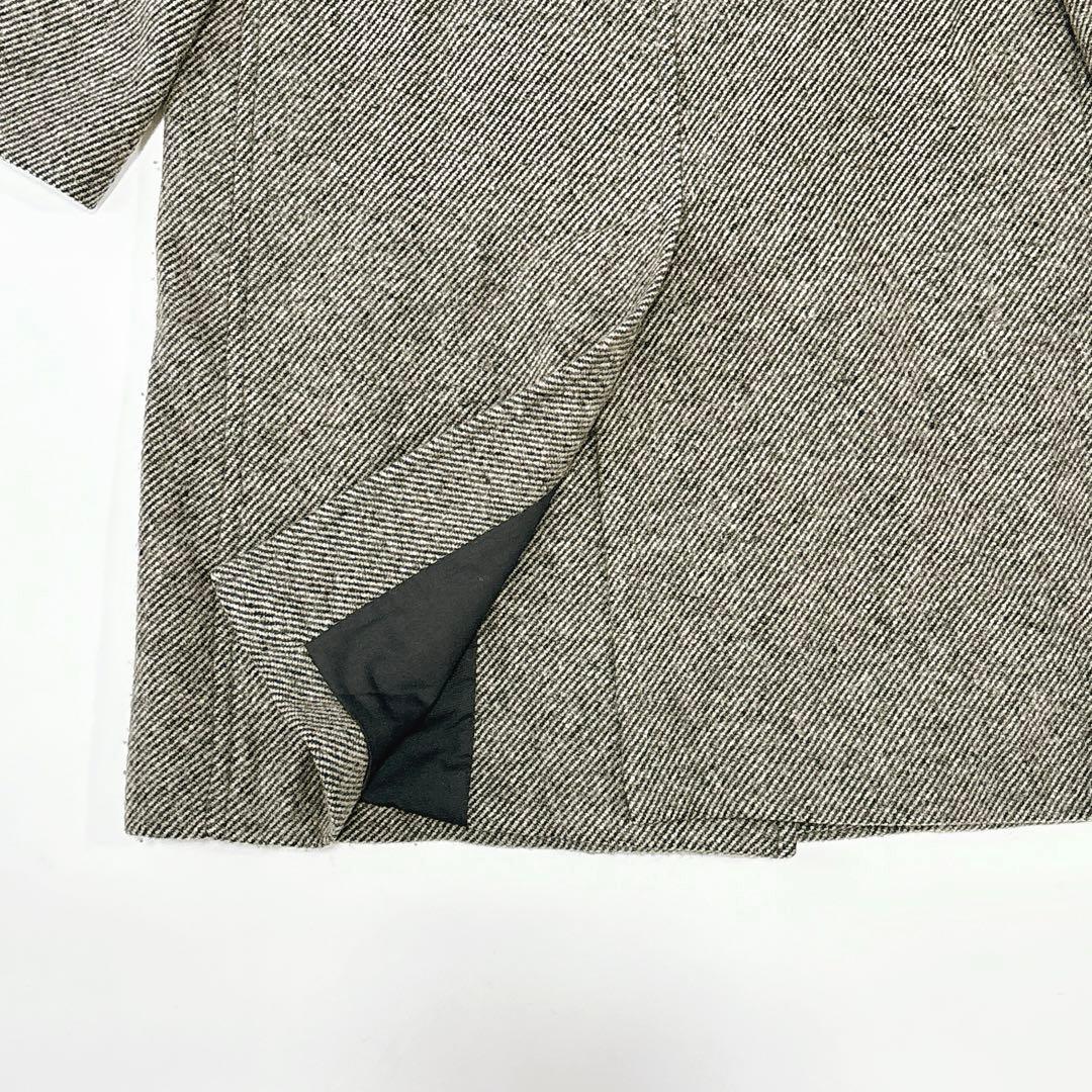 美品⁑マーガレットハウエル　ソフトツイード ダブルブレストチェスターコート　0