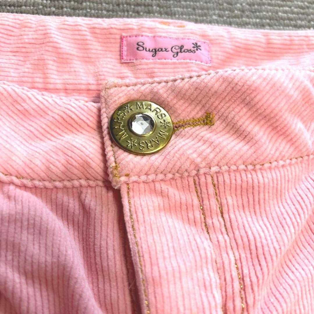 MARSもこもこショートパンツハート刺繍ファー付きピンクY2K平成ギャル平成女児