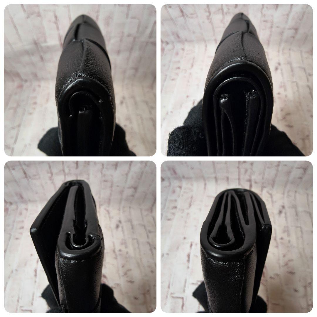 【極美品】ボッテガヴェネタ 三つ折財布 マキシイントレ カセット IC搭載／黒A