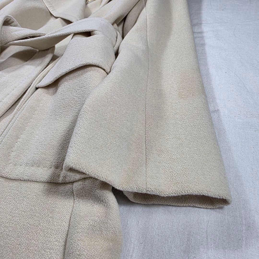 専用✨【美品 アンゴラ シルク】INED　チェスターコート　Aライン　ホワイト