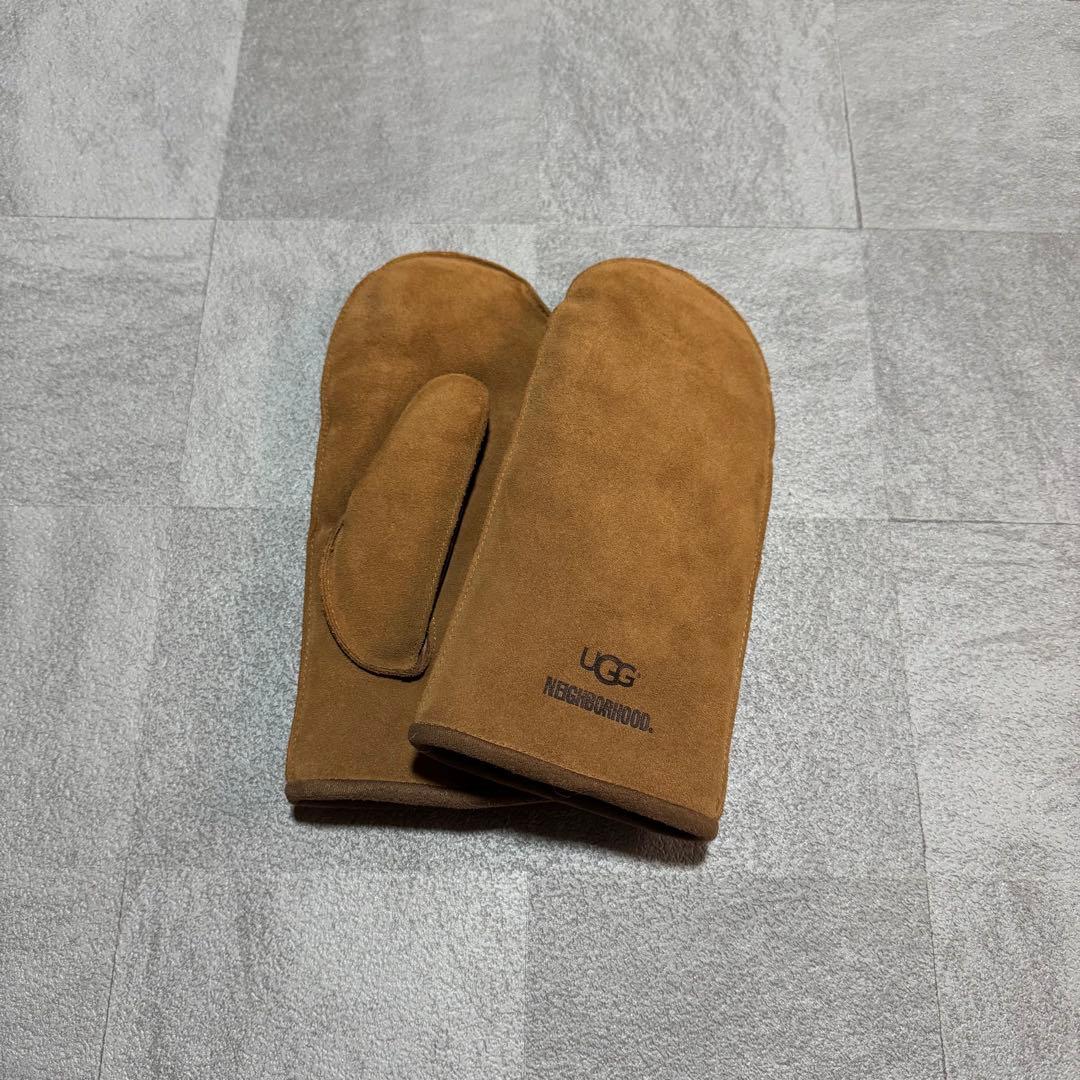 UGG × NEIGHBORHOOD コラボ ムートンミトン 手袋 M ブラウン