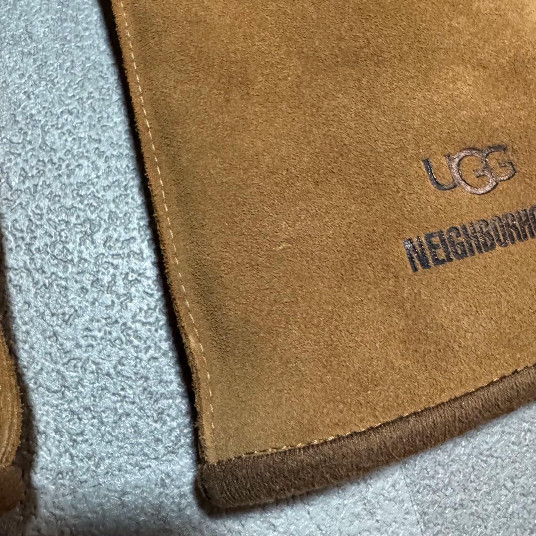 UGG × NEIGHBORHOOD コラボ ムートンミトン 手袋 M ブラウン