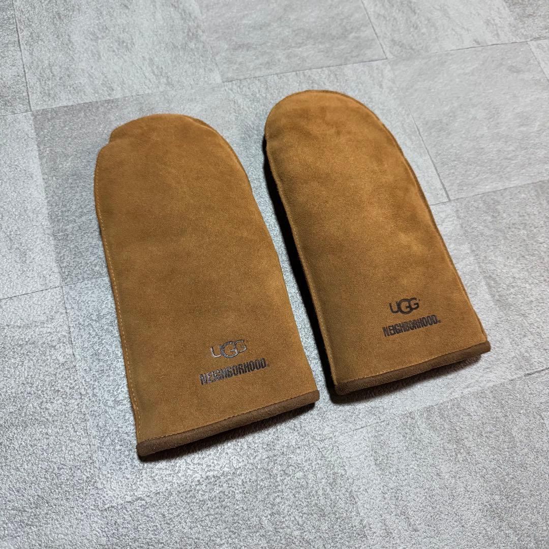 UGG × NEIGHBORHOOD コラボ ムートンミトン 手袋 M ブラウン