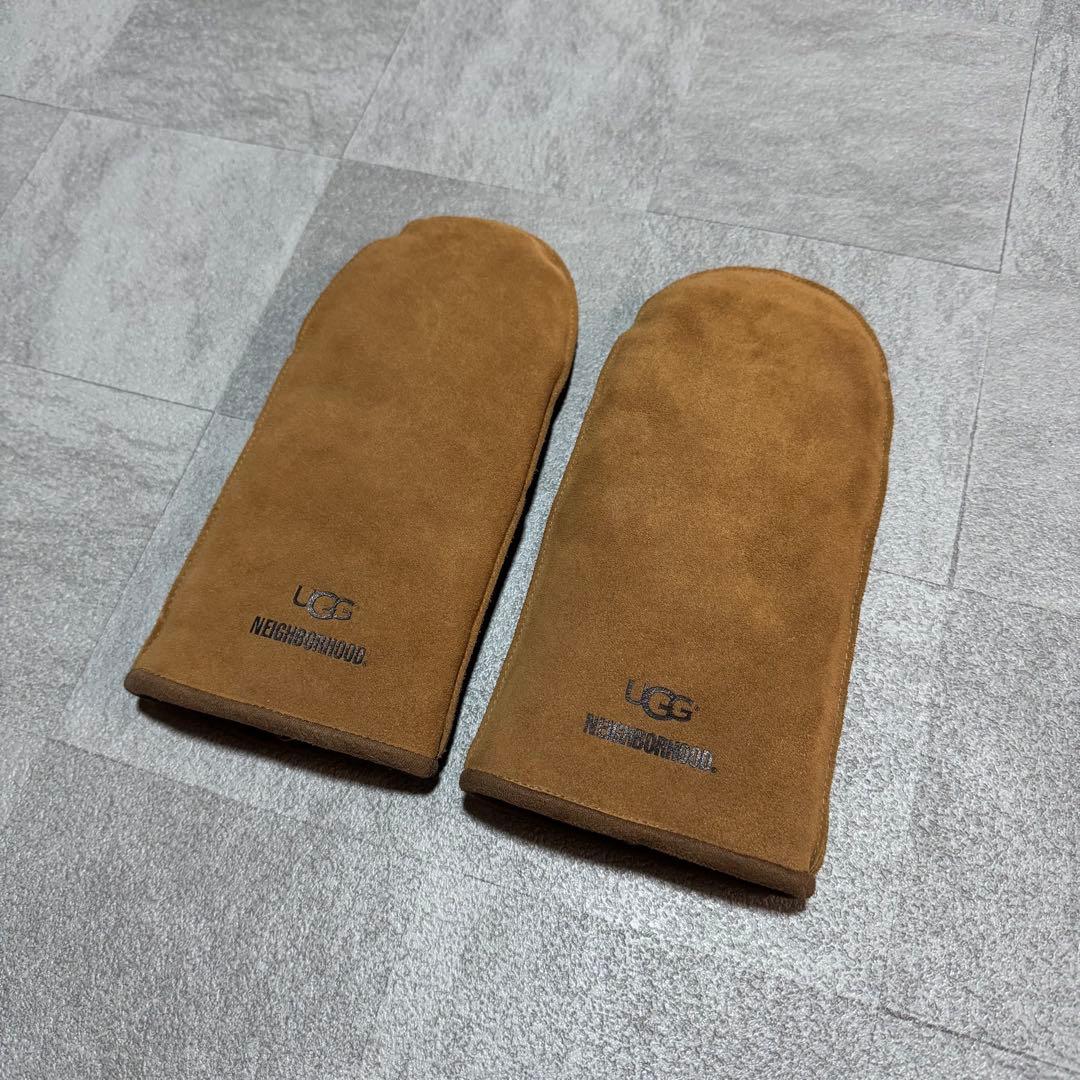 UGG × NEIGHBORHOOD コラボ ムートンミトン 手袋 M ブラウン