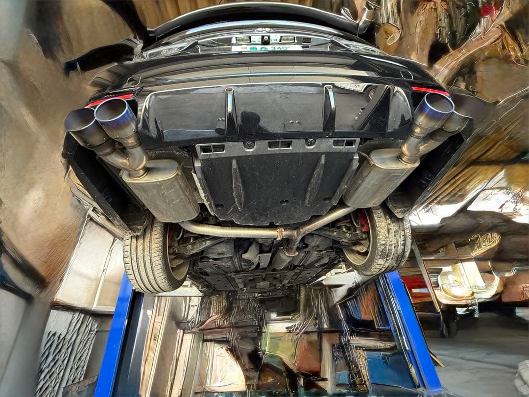 ROWENマークX G's / GR ステンレスマフラー　チタンテール