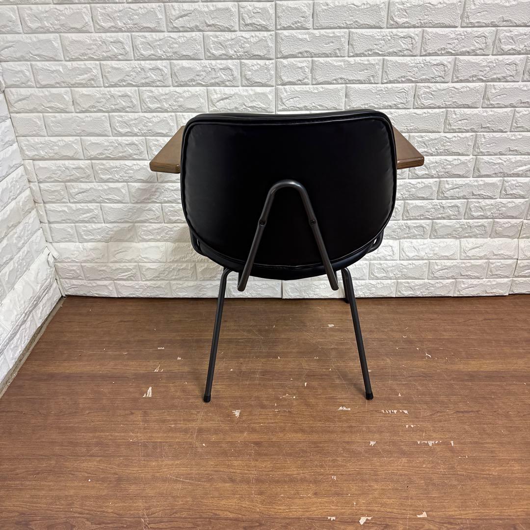 関家具　ブラック　ダイニングチェア アボック 肘付 ミッドセンチュリー　送料無料